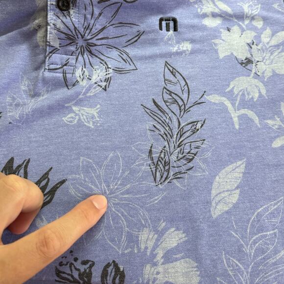 Travis Mathew Featherweight Cruise Polo Heather Violet Storm XXL GUC - Picture 9 of 11